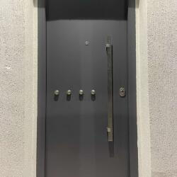 Modern Black Security Door